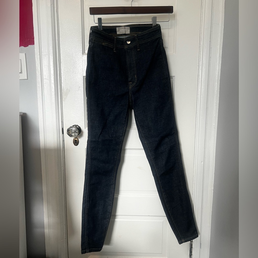 Dark denim Everlane way high skinny Jean, regular length